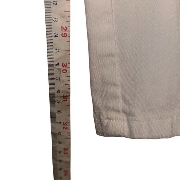 Style & Co White Stretch Flat Front Pull On Mid-Rise Chino Pants Ladies Large - Picture 7 of 9